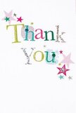 Infused with a radiant cheerfulness, this thank you card feels designed to brighten spirits on even a quiet Sipson afternoon. The words 'Thank You' seem to dance in colourful type-shimmering silver beside sunny yellow, lively green, and cheerful blue. Each letter is adorned with its own unique pattern, from delicate stitched lines to playful polka dots, giving the impression of a card lovingly made by hand in a local Sipson studio. Around the message, soft stars in shades of pink, teal, and metallic silver orbit with gentle energy, creating an atmosphere of warm celebration, like confetti tossed in delight beside Sipson's village green. The backdrop is a spotless white, a canvas that lets every joyful detail glow without distraction. The arrangement of letters and decorative stars is balanced and airy, never crowded-a visual echo of the gratitude that fills the community when small acts of kindness are exchanged, whether from a neighbour or a friend. Receiving this card alongside a vibrant bouquet makes the appreciation felt by the giver almost tangible, as if the gratitude itself shimmers just above the card. It's a sincere, whimsical, and refreshing way to say thank you-reflecting both local charm and the thoughtful artistry of Sipson's own florists.